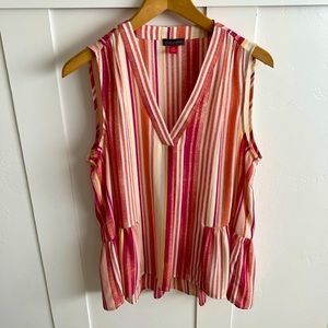 VINCE Camuto Striped Top Size M